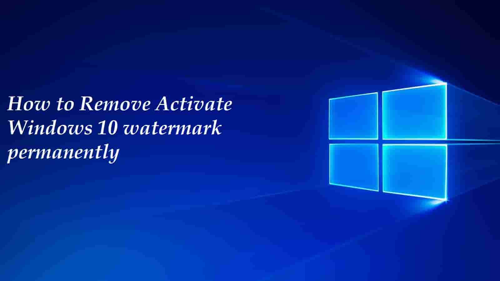 remove activate windows watermark permanently registry